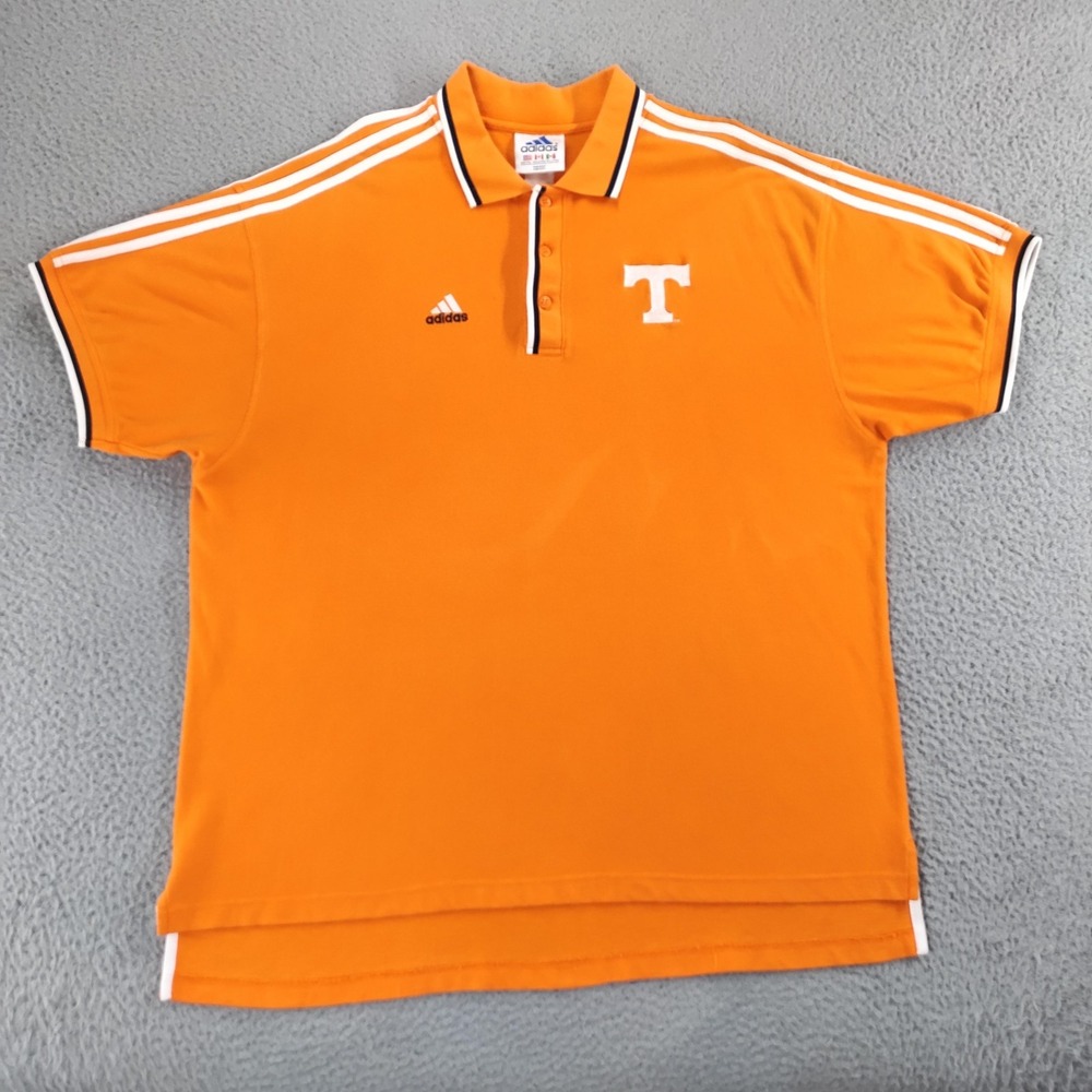 Tennessee Volunteers Adidas Polo Shirt Mens 2XL Orange Short Sleeve